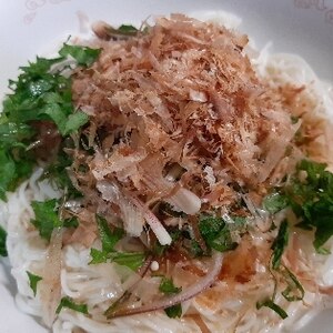 薬味たっぷり 鰹節 そうめん